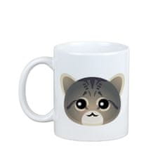 Artdog Asian tabby - skodelica z grafiko in napisom znamke Art-Dog