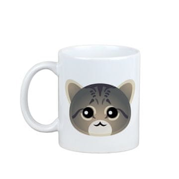 Artdog Asian tabby - skodelica z grafiko in napisom znamke Art-Dog