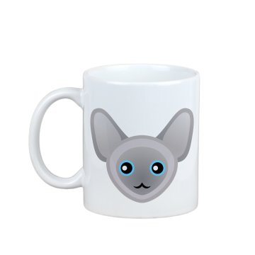 Artdog Peterbald - skodelica z grafiko in napisom znamke Art-Dog
