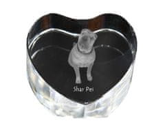 Artdog Shar Pei - fotografija psa v kristalu, kristalno srce, unikaten foto okvir Art-Dog