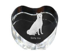 Artdog Shiba Inu - fotografija psa v kristalu, kristalno srce, unikaten okvir s fotografijo Art-Dog