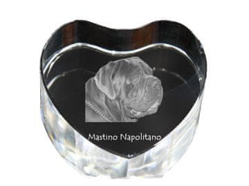 Artdog Neapeljski mastif, neapeljski mastif, mastino napoletano - fotografija psa v kristalu, kristalno srce, unikaten okvir s fotografijo Art-Dog