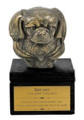 Artdog Tibetanski španjel, tibetanski španjel - žara z gravuro in skulpturo psa, zadnje slovo, ročno izdelan izdelek blagovne znamke Art-Dog