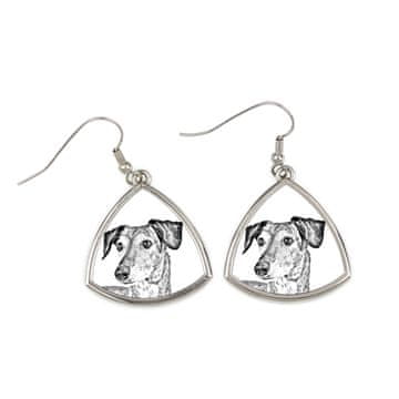 Artdog Perzijski hrt, Saluki - pasji uhani, viseči uhani s fotografijo, personaliziran nakit s potiskom Art-Dog