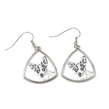 Artdog Podganji terier - pasji uhani, viseči uhani s fotografijo, personaliziran nakit s potiskom Art-Dog