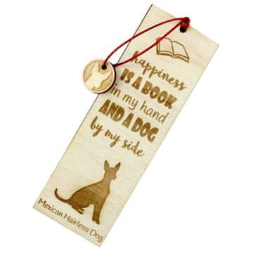 Artdog Goli mehiški pes, goli azteški pes, Xoloitzquintle - zaznamek s psom, personaliziran zaznamek, pasji pripomoček za bralce Art-Dog