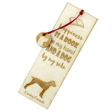 Artdog Češki oštrodlaki ptičar, češki Fousek - zaznamek s psom, personaliziran zaznamek, pasji pripomoček za bralce Art-Dog