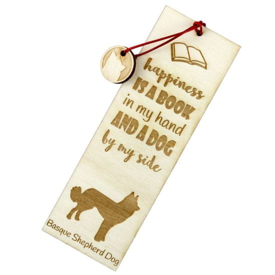 Artdog Baskovski ovčar, baskovski ovčar - zaznamek s psom, personaliziran zaznamek, pasji pripomoček za bralce Art-Dog