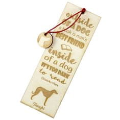 Artdog Arabski hrt, Sloughi, Arabian greyhound - zaznamek s psom, personaliziran zaznamek, darilo za knjižnega molja Art-Dog