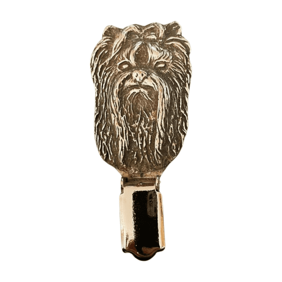 Artdog Yorkshire terier, York, York, Yorkie - broška s sponko, nosilec za štartno številko, posrebrena žebljička za pasje razstave Art-Dog