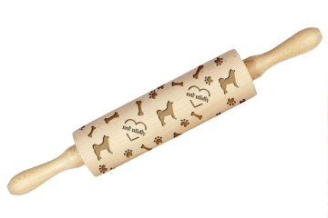 Artdog Akita, Akita Inu - valjar s kužkom, okraševanje piškotov z valjarjem z vzorci, darilo za keramičarja znamke Art-Dog