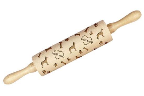 Artdog Nemška doga I - valjar s kužkom, okraševanje piškotov z valjarjem v vzorcih, darilo za Art-Dog keramičarja