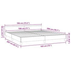 Vidaxl Posteljni okvir z vzglavjem brez vzmetnice črn 180x200 cm