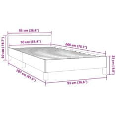 Vidaxl Posteljni okvir z vzglavjem brez vzmetnice črn 90x200 cm žamet