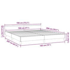Vidaxl Posteljni okvir z vzglavjem brez vzmetnice 180x200 cm blago
