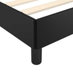 Vidaxl Posteljni okvir z vzglavjem brez vzmetnice črn 90x200 cm
