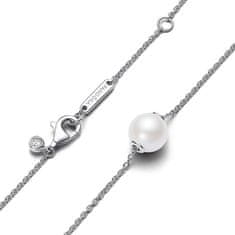 Pandora Srebrna ogrlica s sladkovodnim biserom Timeless 393167C01-45