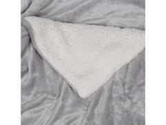 sarcia.eu Sivo mikroflisno pregrinjalo/deka, mehka plišasta odeja, sherpa 220-230 g/m 150x200 cm 