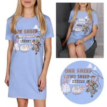 Disney Toy Story DISNEY Modra ženska nočna srajca s kratkimi rokavi