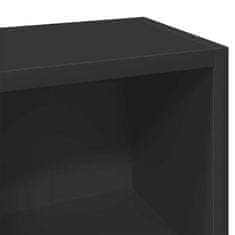 Vidaxl Omarica za CD plošče 2 kosa črna 21x16x93,5 cm iverna plošča