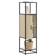 shumee vidaXL Visoka omara sonoma hrast 35,5x35x139 cm inž. les in kovina