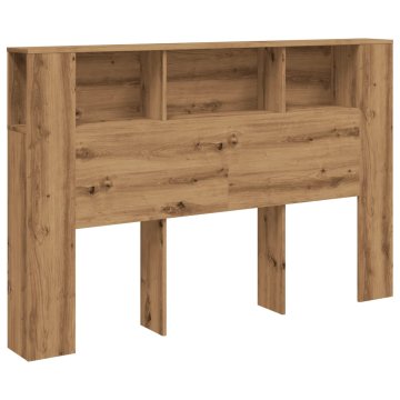 Vidaxl Omarica z vzglavjem, umetniški hrast 160x18,5x103,5 cm, inženirski les