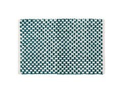 sarcia.eu Bela in turkizna pletena kopalniška podloga/podloga 50x80 cm - COOL plišasta mikrovlakna, visoka gramatura 