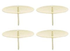 Rayher.	 Svečniki za adventne sveče, zlati, 4cm, set 4