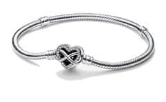 Pandora Romantična srebrna zapestnica Heart Moments 592645C01 (Dolžina 20 cm)