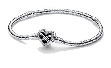Pandora Romantična srebrna zapestnica Heart Moments 592645C01