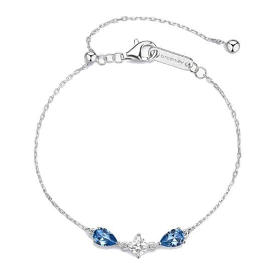 Brosway Srebrna zapestnica s kubičnim cirkonijem Freedom Blue Fancy FFB112