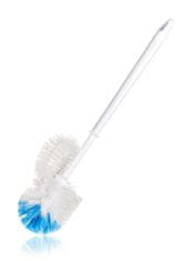 BRILANZ WC ščetka premera 8x37cm s čistilcem robov ECONOMY plastika, BELA