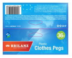 BRILANZ Plastični žebljički za oblačila (36 kosov) ECONOMY