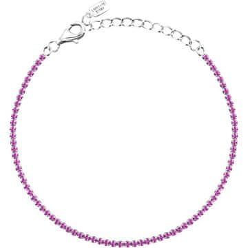 La Petite Story Srebrna teniška zapestnica z roza cirkoni Silver LPS05AWV65