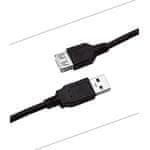 Kabel USB 2.0 A-A, 3 m, podaljšek, črn