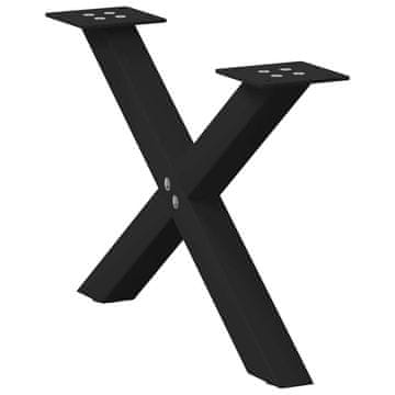 Vidaxl vidaXL Noge za klubsko mizico, 2 kosa, črne, 60 x (30–31) cm, jeklo