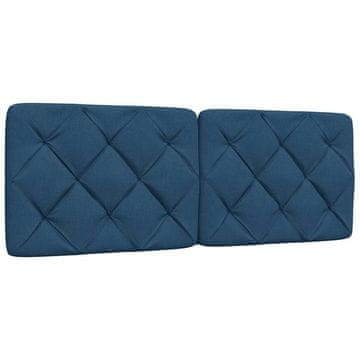 Vidaxl Blazina za vzglavje modra 120 cm blago
