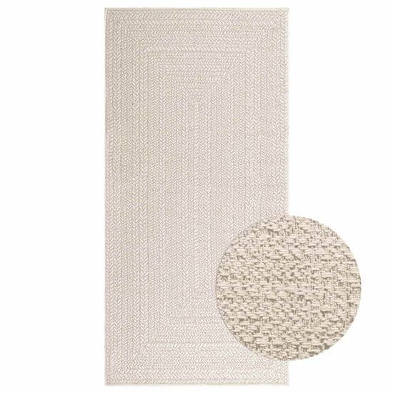 shumee vidaXL Rug "ZIZUR" Cream 100x200 cm Juta videz Notranje in zunanje