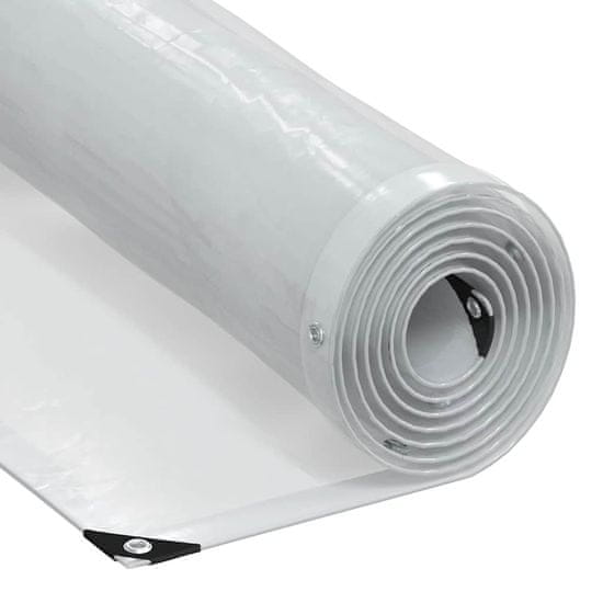 shumee vidaXL Prozorna ponjava z očesci 3x8 m polietilen