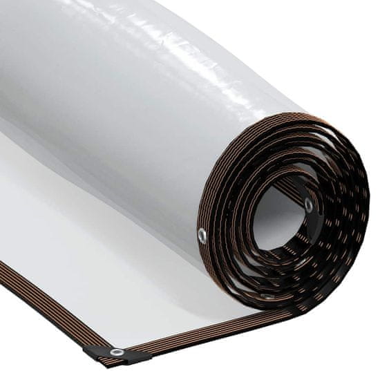 shumee vidaXL Prozorna ponjava z očesci 6x12 m polietilen