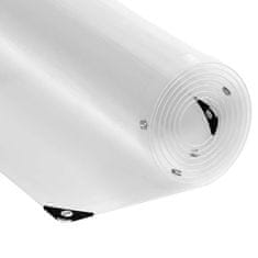 shumee vidaXL Prozorna ponjava z ušesi 3x5 m PVC