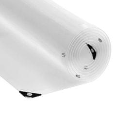 shumee vidaXL Prozorna ponjava z ušesi 6x6 m PVC