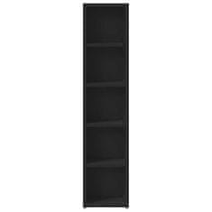 Vidaxl Omarica za CD plošče 2 kosa črna 21x16x93,5 cm iverna plošča