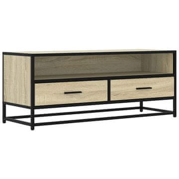 Vidaxl TV omarica sonoma hrast 100x34,5x40 cm inženirski les in kovina