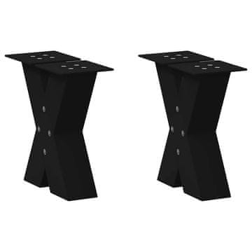 Vidaxl vidaXL Noge za klubsko mizico, 2 kosa, črne, 30 x (30–31) cm, jeklo