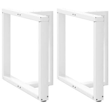 Vidaxl Noge za jedilno mizo v obliki črke T, 2 kosa, bele barve, 70x35x(72-73) cm, jeklo