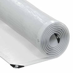 shumee vidaXL Prozorna ponjava z očesci 5x6 m polietilen