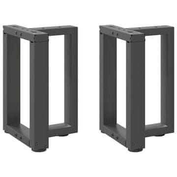 Vidaxl vidaXL Noge za klubsko mizico, 2 kosa, antracit, 38x25x(42-43) cm
