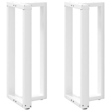 Vidaxl vidaXL Noge za barsko mizo, 2 kosa, bele, 40x35x(100-101) cm, jeklo