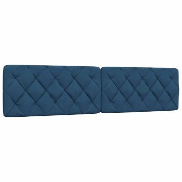 Vidaxl Blazina za vzglavje modra 200 cm blago
